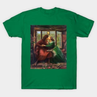 Paolo and Francesca - Dante Gabriel Rossetti T-Shirt